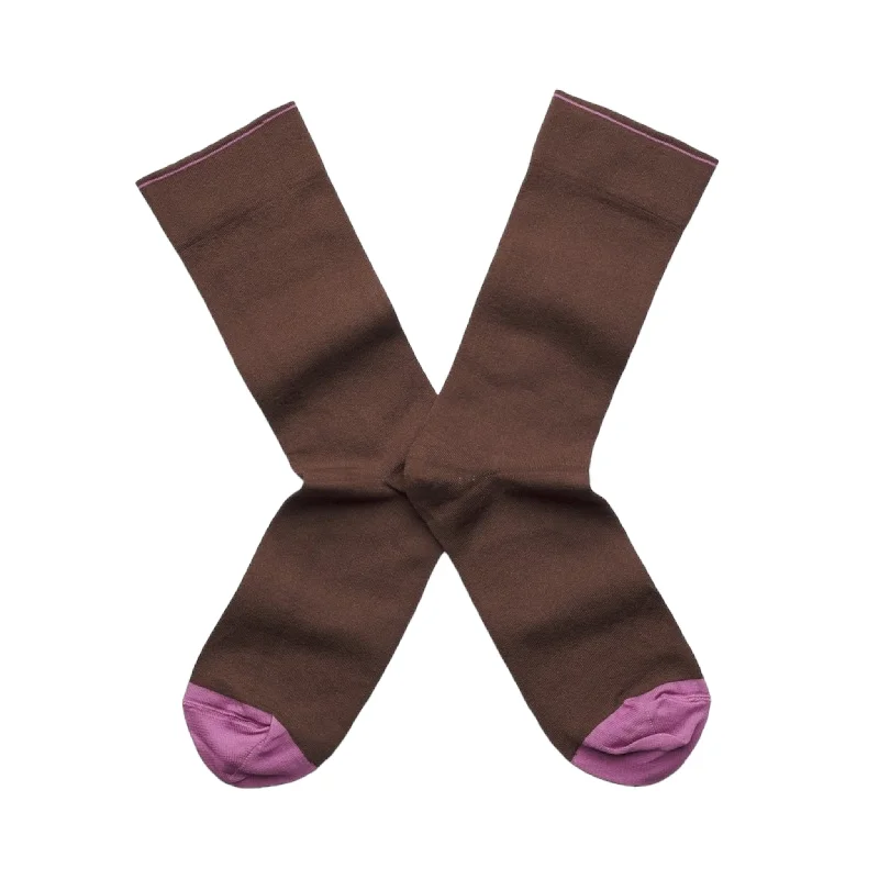 SOLID SOCKS - CHESTNUT