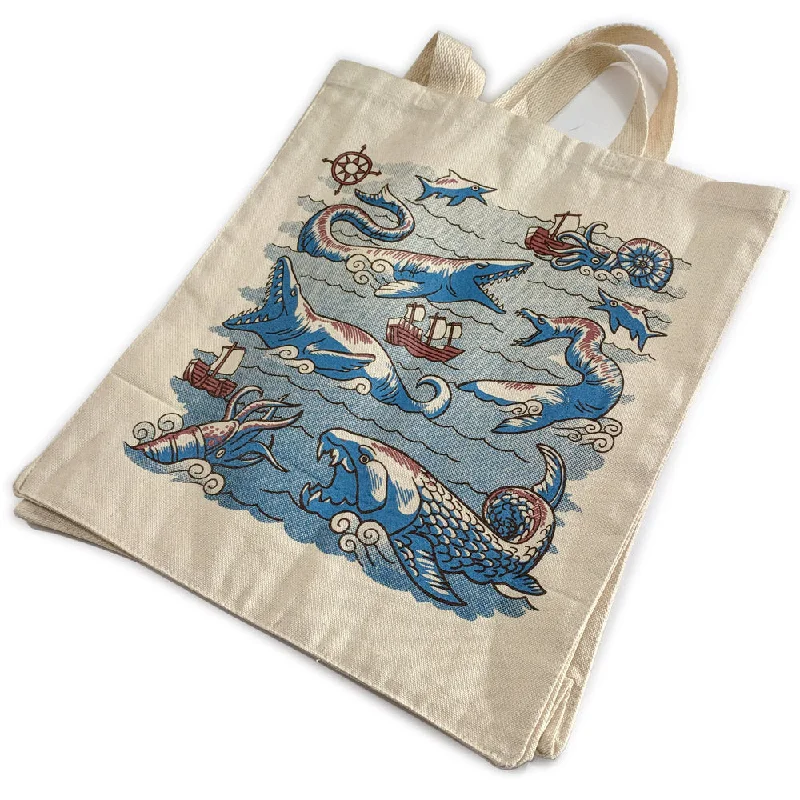 Sea Monsters Tote by Abby Howard