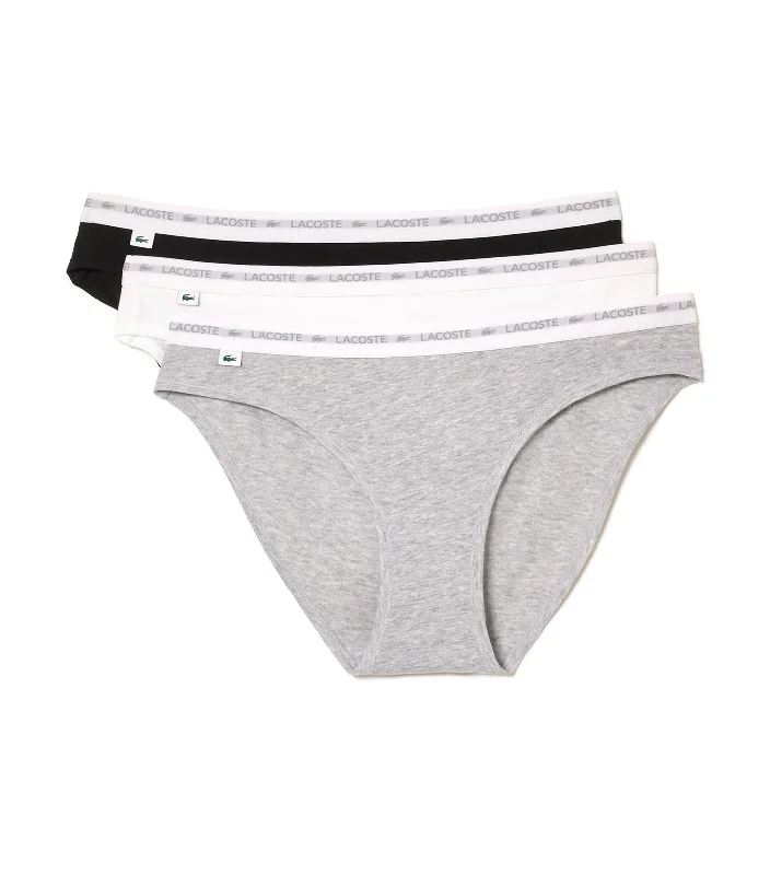 3-Pack Stretch Cotton Logo Briefs Black/White-Silver Chine