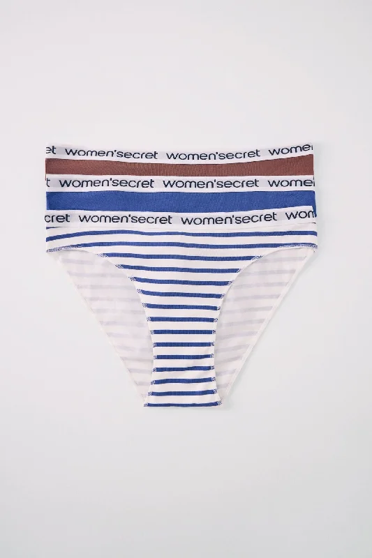 Pack of 3 classic cotton logo panties