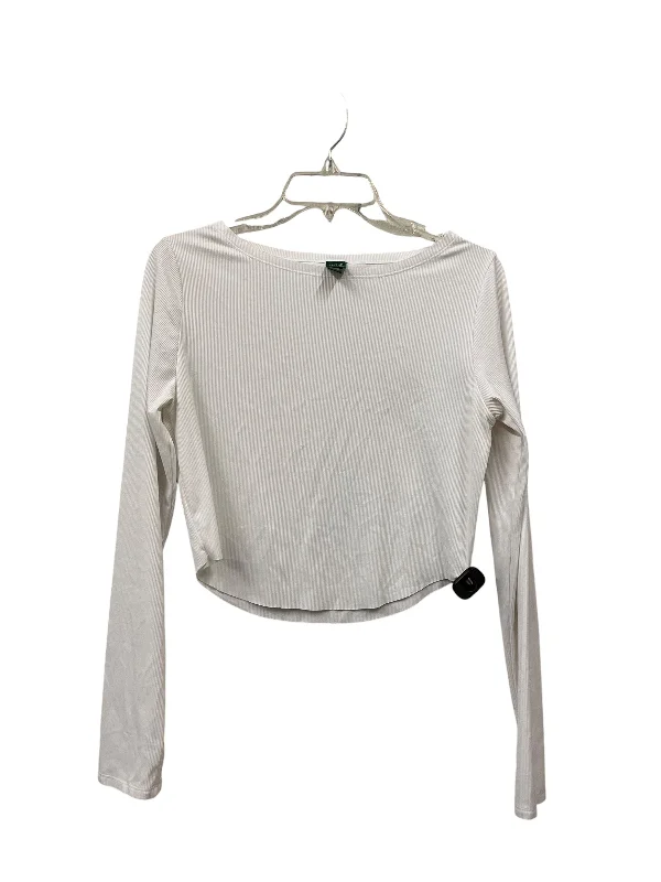 Top Long Sleeve Basic By Wild Fable In White, Size: L