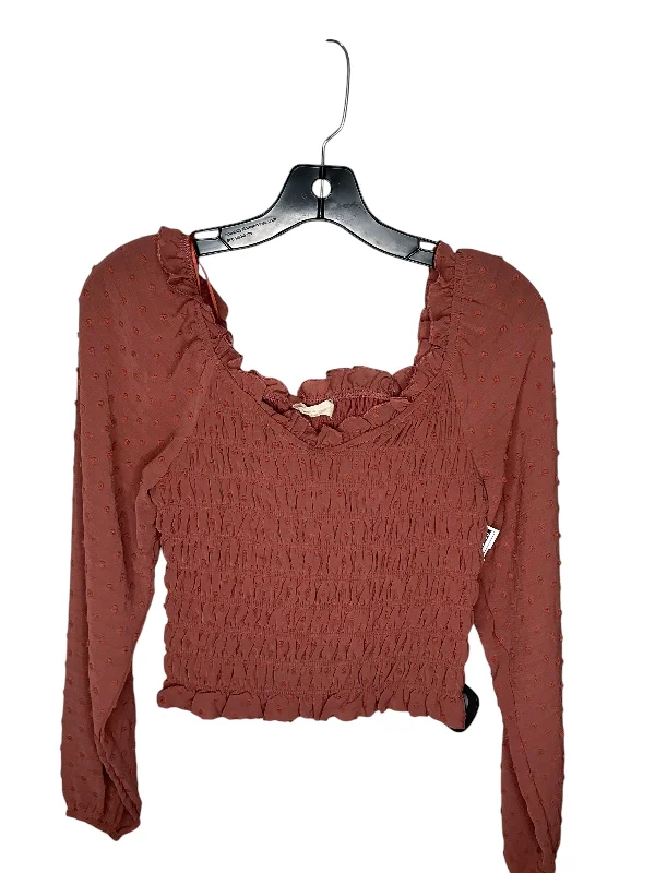 Top Long Sleeve By Altard State In Brown, Size: Xs