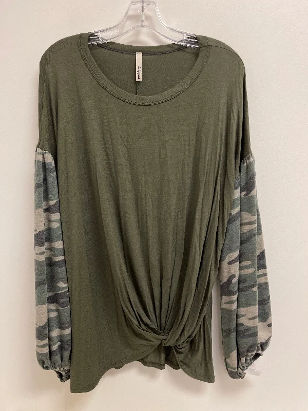 Top Long Sleeve By Clothes Mentor In Green, Size: Xl