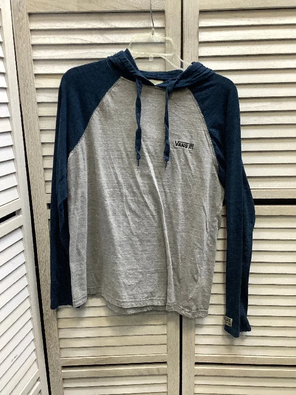 Top Long Sleeve By Vans In Grey, Size: S